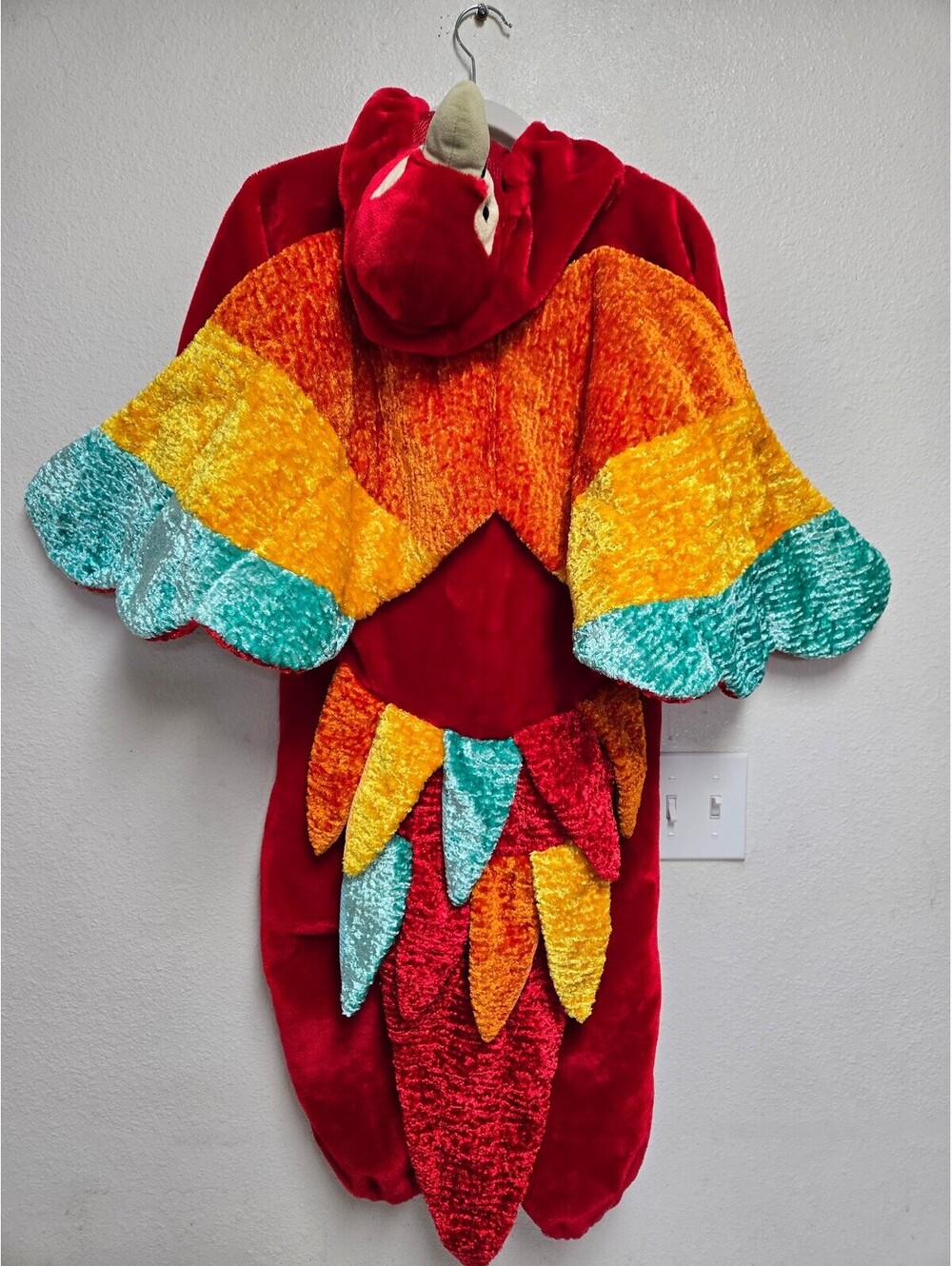 Vintage Chosun Kids Parrot Macaw Costume Plush Jumpsuit Sz Small 6 7 40” Length